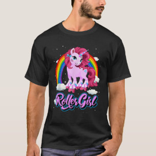 70s 80s Roller Girl Vintage Skating Unicorn T-Shirt