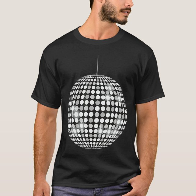 70s 80s Vibe Party Disco Ball Music Lovers friends T-Shirt (Front)