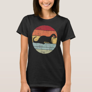 70s 80s Vintage Sunset Retro Otter Sea Wild Animal T-Shirt