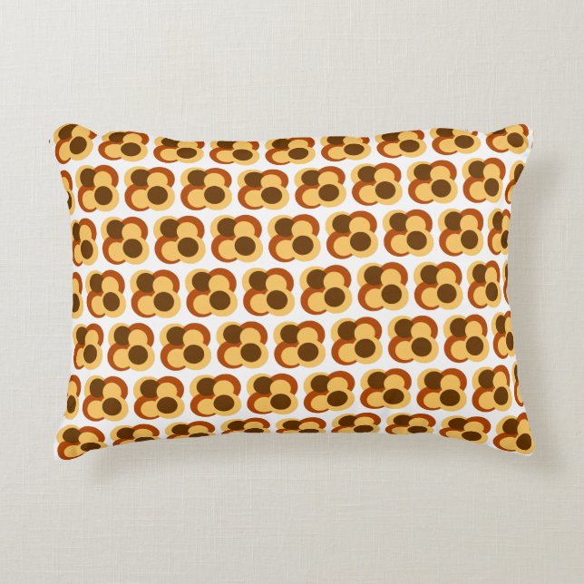 70s Abstract Geometric Circular Shapes Decorative Cushion (Front)