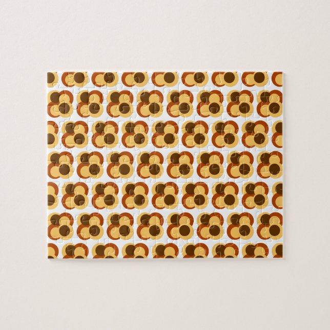 70s Abstract Geometric Circular Shapes Jigsaw Puzzle (Horizontal)