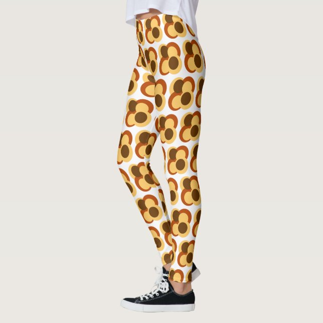 70s Abstract Geometric Circular Shapes Leggings (Left)