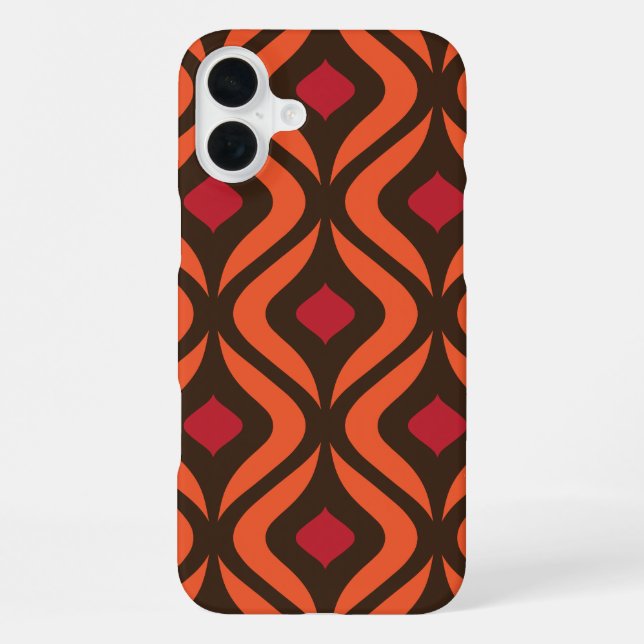 70s Abstract Geometric Shapes Pattern iPhone Case (Back)