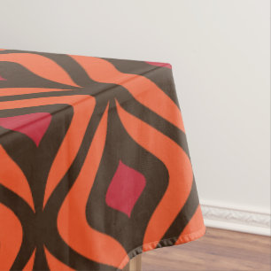 70s Abstract Geometric Shapes Pattern Tablecloth