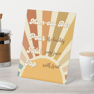 70s Baby Shower Bohemian Shower Pedestal Sign