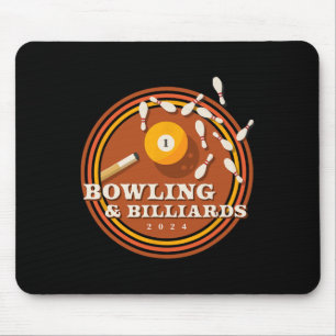 70s Bowling And Billiards Mouse Pad