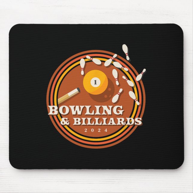 70s Bowling And Billiards  Mouse Pad (Front)