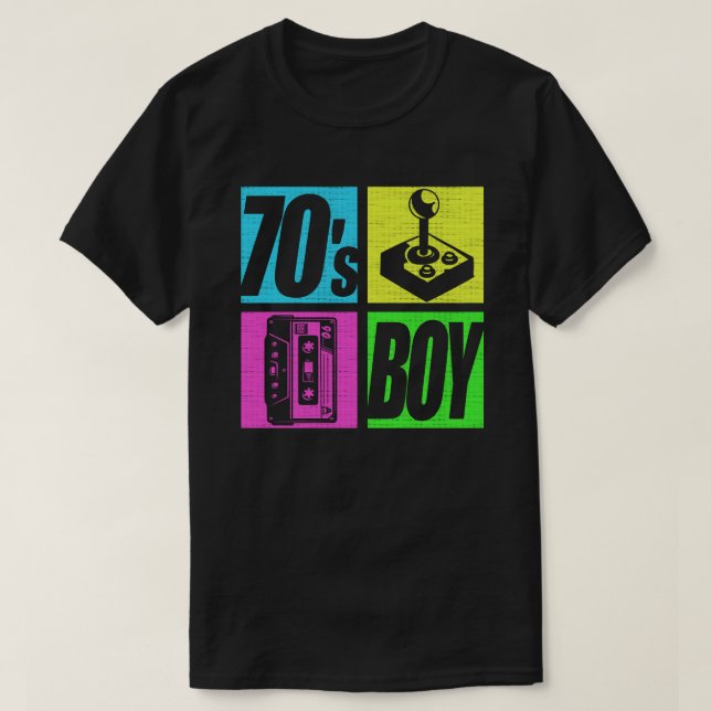 70s Boy 1970s Fashion 70 Theme Party Seventies   T-Shirt (Design Front)