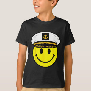 70s Captain Yellow Smile Face Smiling Happy Fun Ya T-Shirt