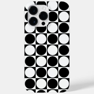 70s Checks and Circles Black and White Case-Mate iPhone 14 Pro Max Case