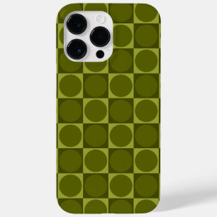 70s Checks and Circles Green Case-Mate iPhone 14 Pro Max Case