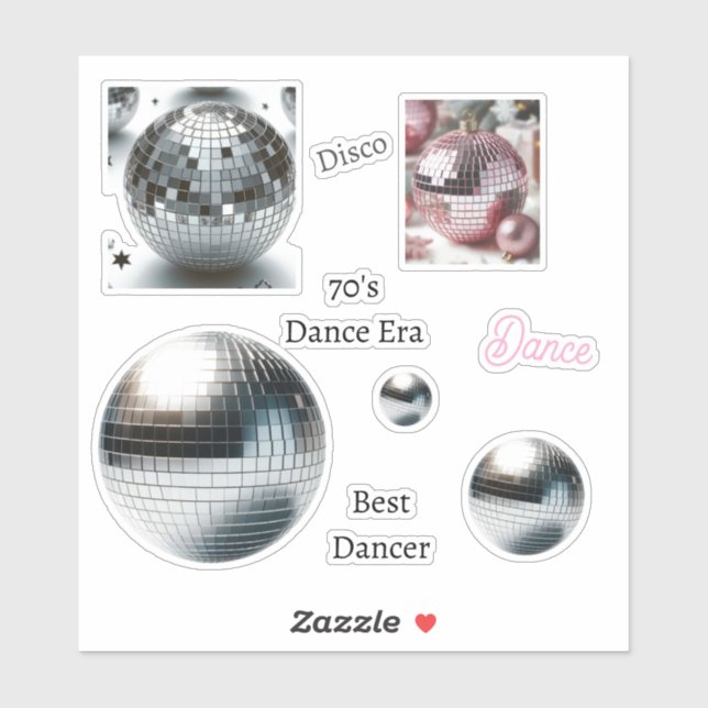 70's Disco Ball Dance Vinyl Set (Sheet)