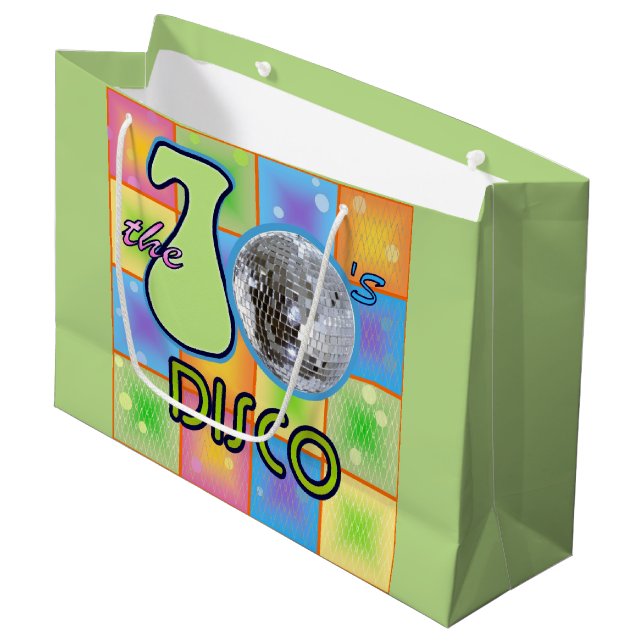 70s Disco Large Gift Bag (Front Angled)