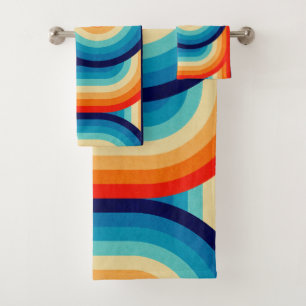 70s Double Wave Bath Towel Set