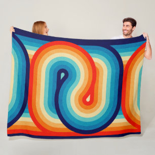 70s Double Wave Fleece Blanket