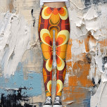 70's Floral Explosion in Orange and Burgundy Leggings<br><div class="desc">Step back in time with our 70's Floral Explosion Leggings in vibrant orange and rich burgundy hues. Inspired by the retro flower power era, these leggings feature a bold and lively floral pattern that exudes a vintage charm. Crafted with premium materials, they offer a comfortable and stretchy fit for everyday...</div>