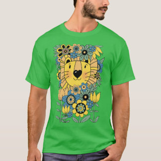 70s flower power lion T-Shirt