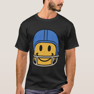 70s Football Yellow Smile Face Smiling Happy Retro T-Shirt
