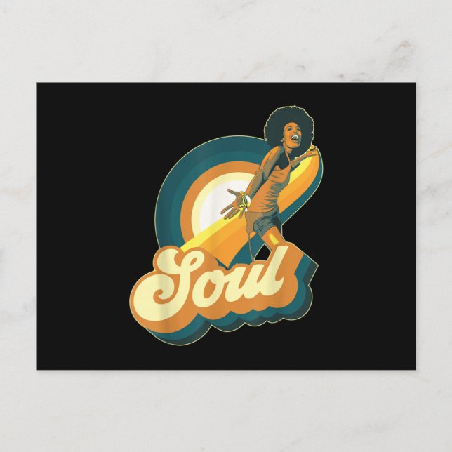 70s Funk Afro Disco Soul Announcement Postcard (Front)