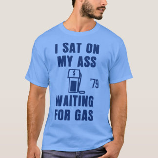 70s Gas Shortage Energy Crisis Button T-Shirt