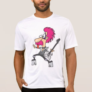 70s Glam Rock Star Pink Mohawk Punk Musician T-Shirt