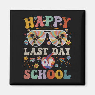 70s Happy Last Day Of School Groovy Teacher Boys G Magnet
