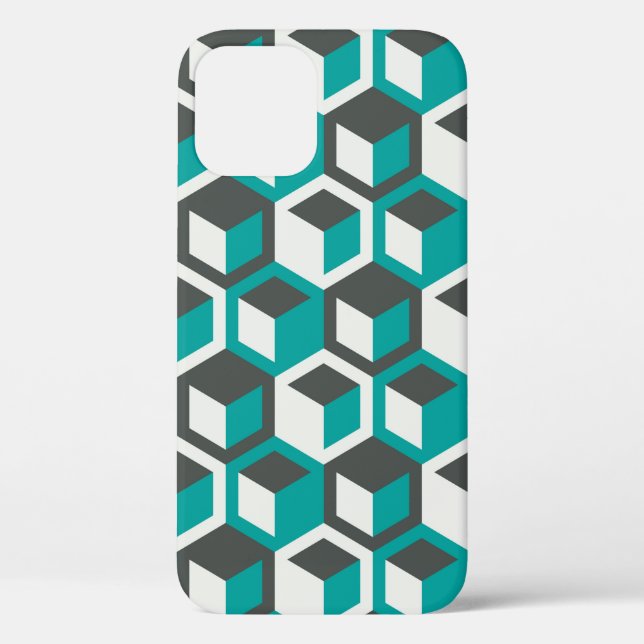 70s inspired abstract retro geometric seamless pat Case-Mate iPhone case (Back)
