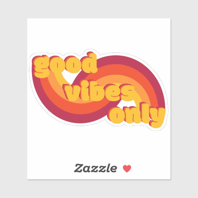 70s Inspired Good Vibes Sticker (Sheet)