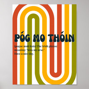 70s inspired irish Póg mo thóin Poster