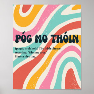 70s inspired irish Póg mo thóin Poster