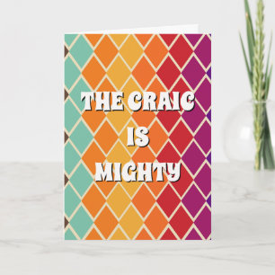 70s inspired irish The craic is mighty Poster Card