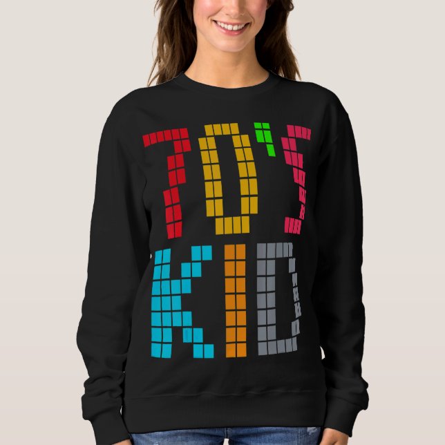 70's Kid Vintage Retro Party Sweatshirt (Front)