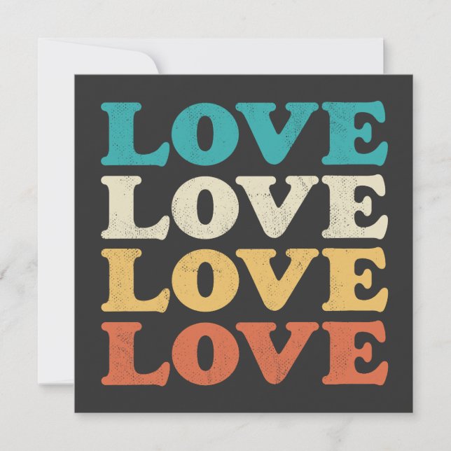 70s Love Retro Distressed Repeat Type (Front)