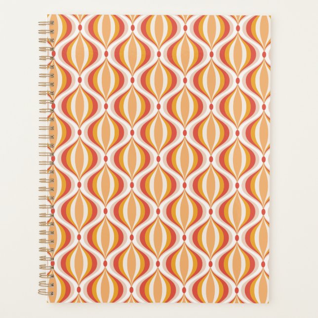 70s nostalgia planner groovy optical pattern (Front)