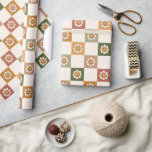 70s Nostalgia Retro Happy Face Flower Christmas Wrapping Paper<br><div class="desc">Take yourself back to the golden days of yesteryear with our 70s Nostalgic Groovy Happy Face Floral Christmas Wrapping Paper. This fun and family-friendly design evokes the forever-charm of vintage holiday celebrations, featuring adorable flower motifs that everyone is sure to love and enjoy! Crafted with high-quality materials, our wrapping paper...</div>