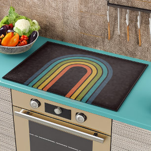 70s Orange Brown Teal Pattern Custom Cutting Board