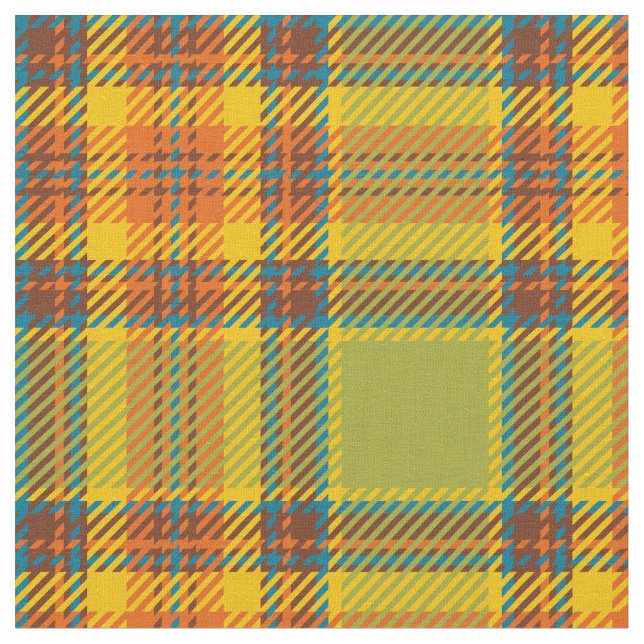 70s  plaid green fabric (Close Up)
