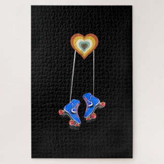 70s pocket heart roller skating jigsaw puzzle