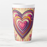 70s pop art heart/Valentine's  Mug