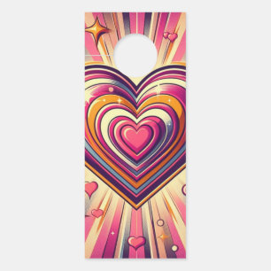 70s pop art heart/Valentine's Mug Door Hanger