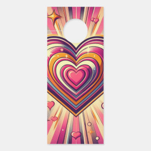 70s pop art heart/Valentine's  Mug Door Hanger