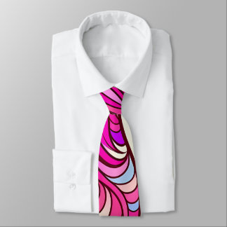 70s Pop Culture Pink Swirl Retro Tie