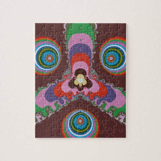 70s Psychedelic Pattern Retro Art Jigsaw Puzzle (Vertical)