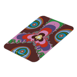 70s Psychedelic Pattern Retro Art Magnet