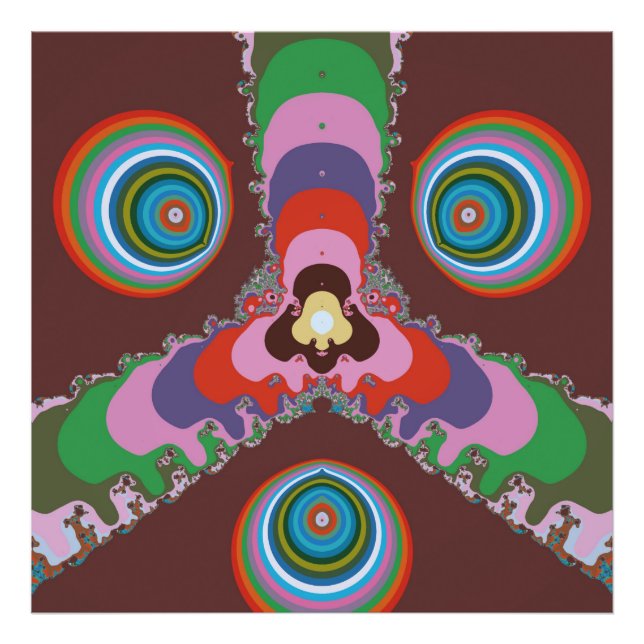 70s Psychedelic Pattern Retro Art Photo Print (Front)