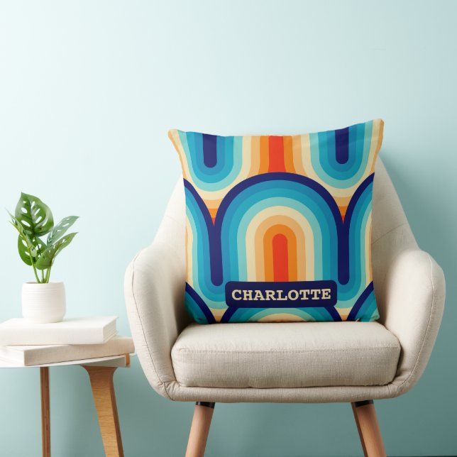 70s Rainbow Curves Cushion (Chair)