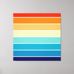 70s Rainbow Stripes Canvas Print