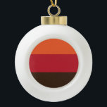 70s Retro 3 Striped Vintage Colour Pattern Ceramic Ball Christmas Ornament<br><div class="desc">70s Retro Three Stripe Vintage Colour Pattern

Globe Trotters specialises in idiosyncratic imagery from around the globe. Here you will find unique Greeting Cards,  Postcards,  Posters,  Mousepads and more.</div>
