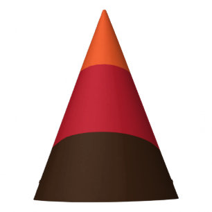 70s Retro 3 Striped Vintage Colour Pattern Party Hat