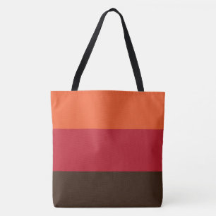 70s Retro 3 Striped Vintage Colour Pattern Tote Bag